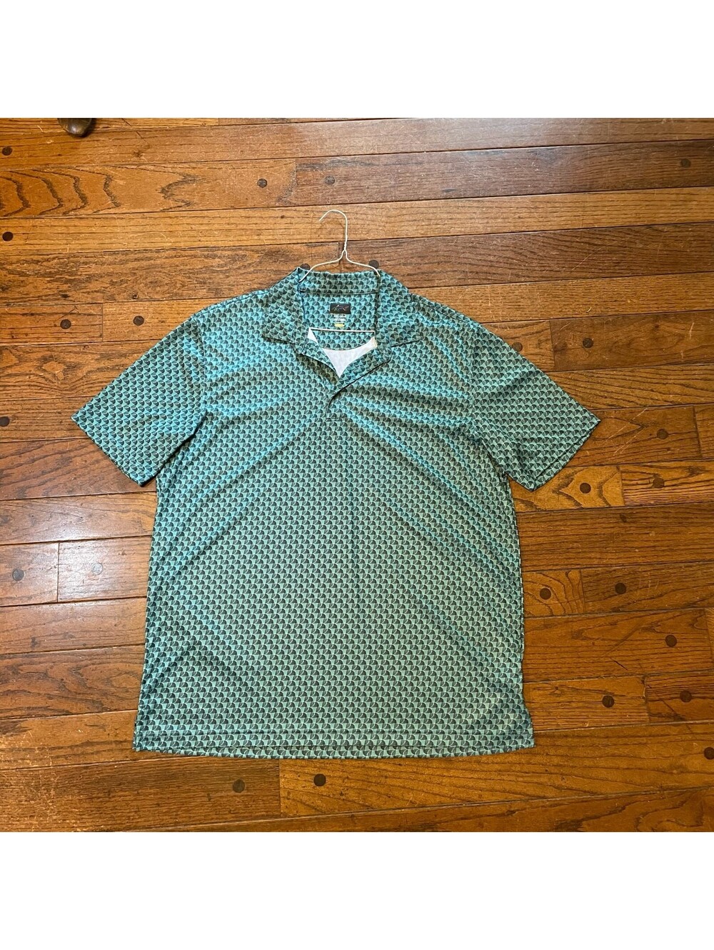 Greg Norman Attack Life Polo Shirt Green Tropical Golf Short Sleeve Mens 2XL
